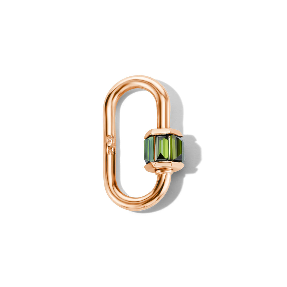 Total Medium Baguette Lock with Green Tourmaline