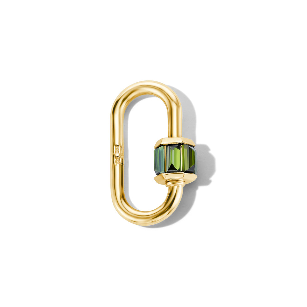 Total Medium Baguette Lock with Green Tourmaline