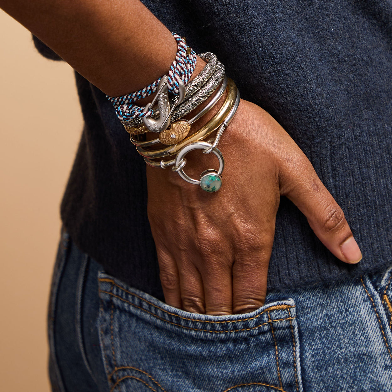 Oval Musgrave Bracelet in Mixed Metals – Marla Aaron