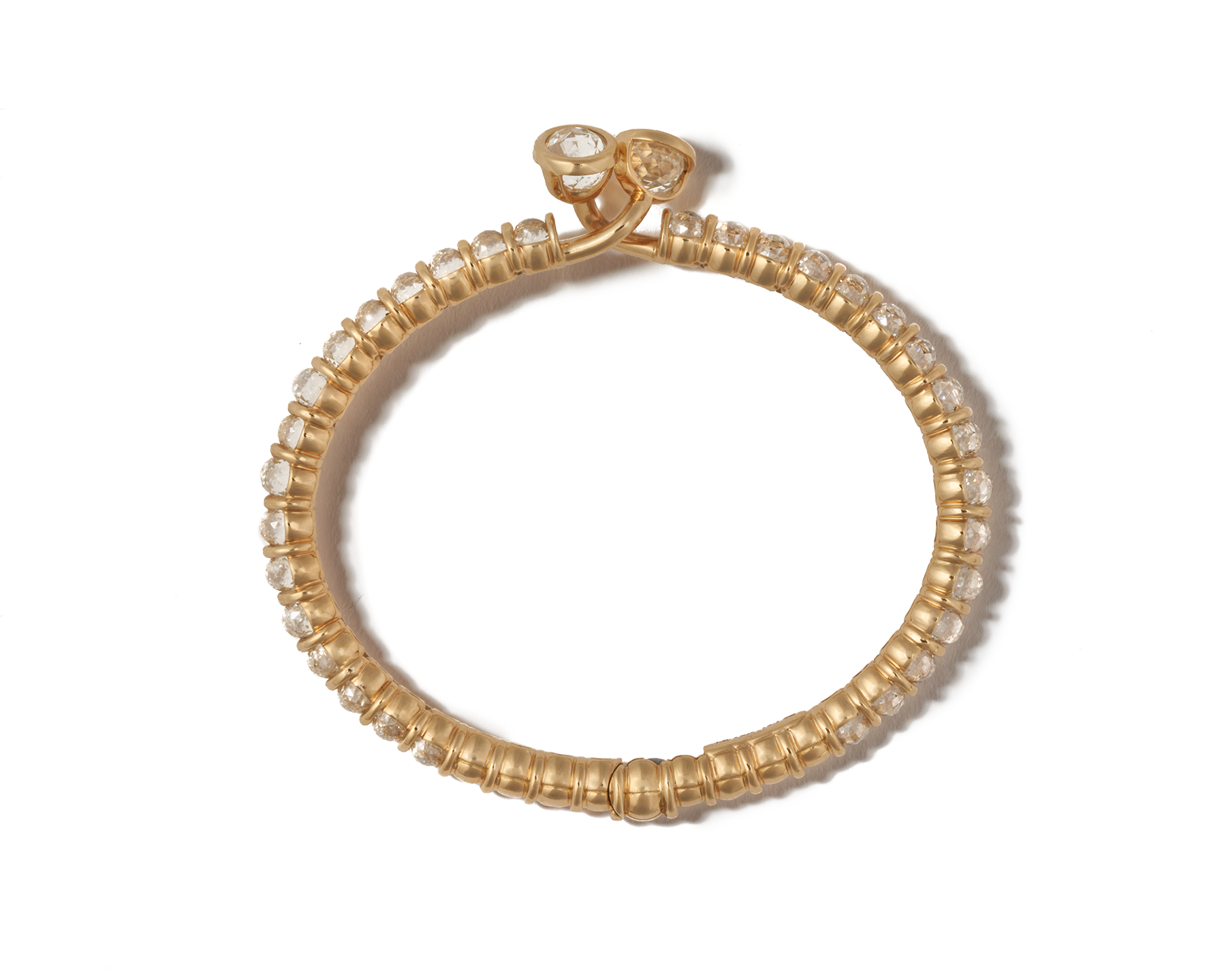 18kt Yellow Gold Flexible Rolling Bracelets