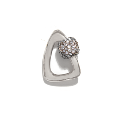 Stoned Free Form Lock with Diamonds