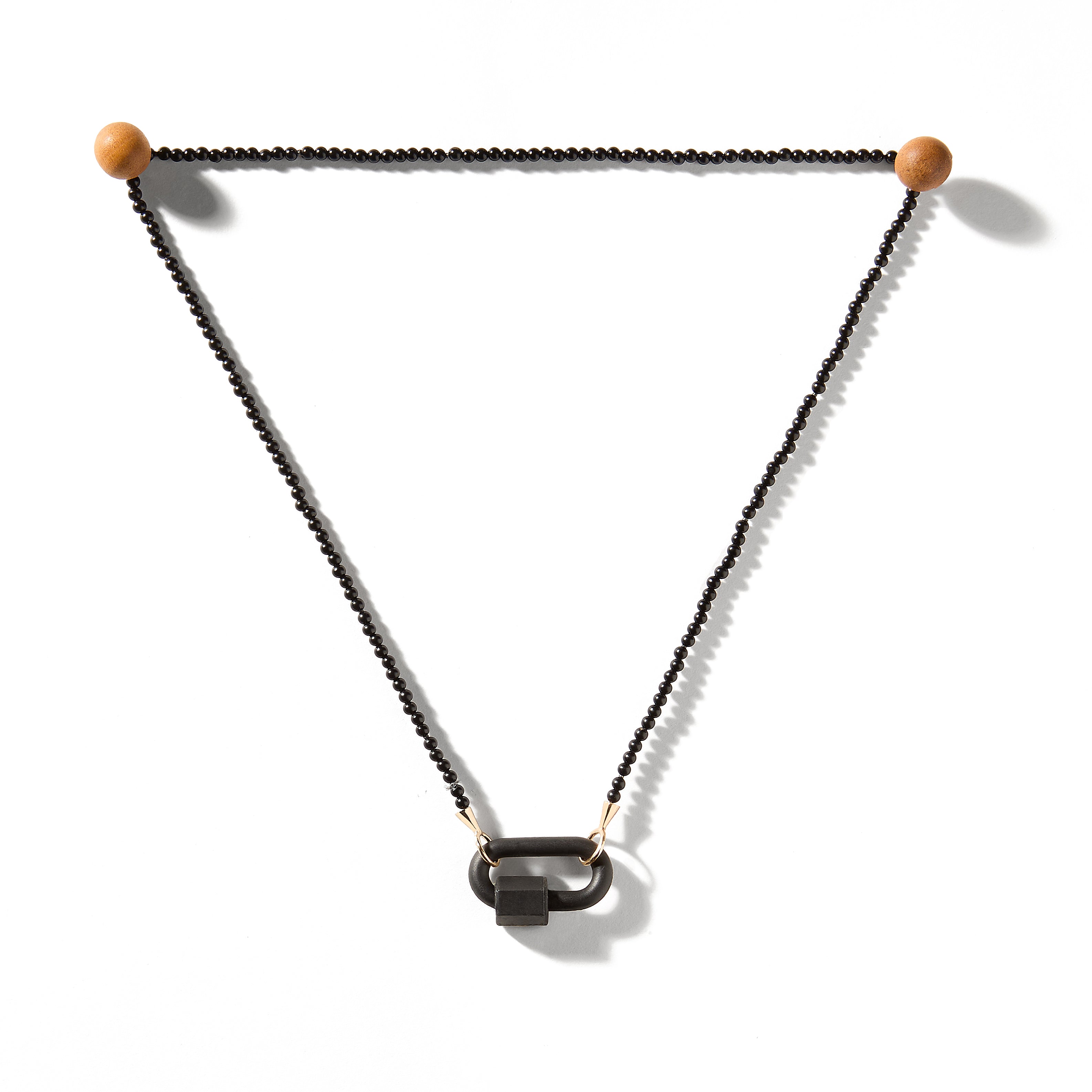 Tone on Stone Rubber Lock Necklace