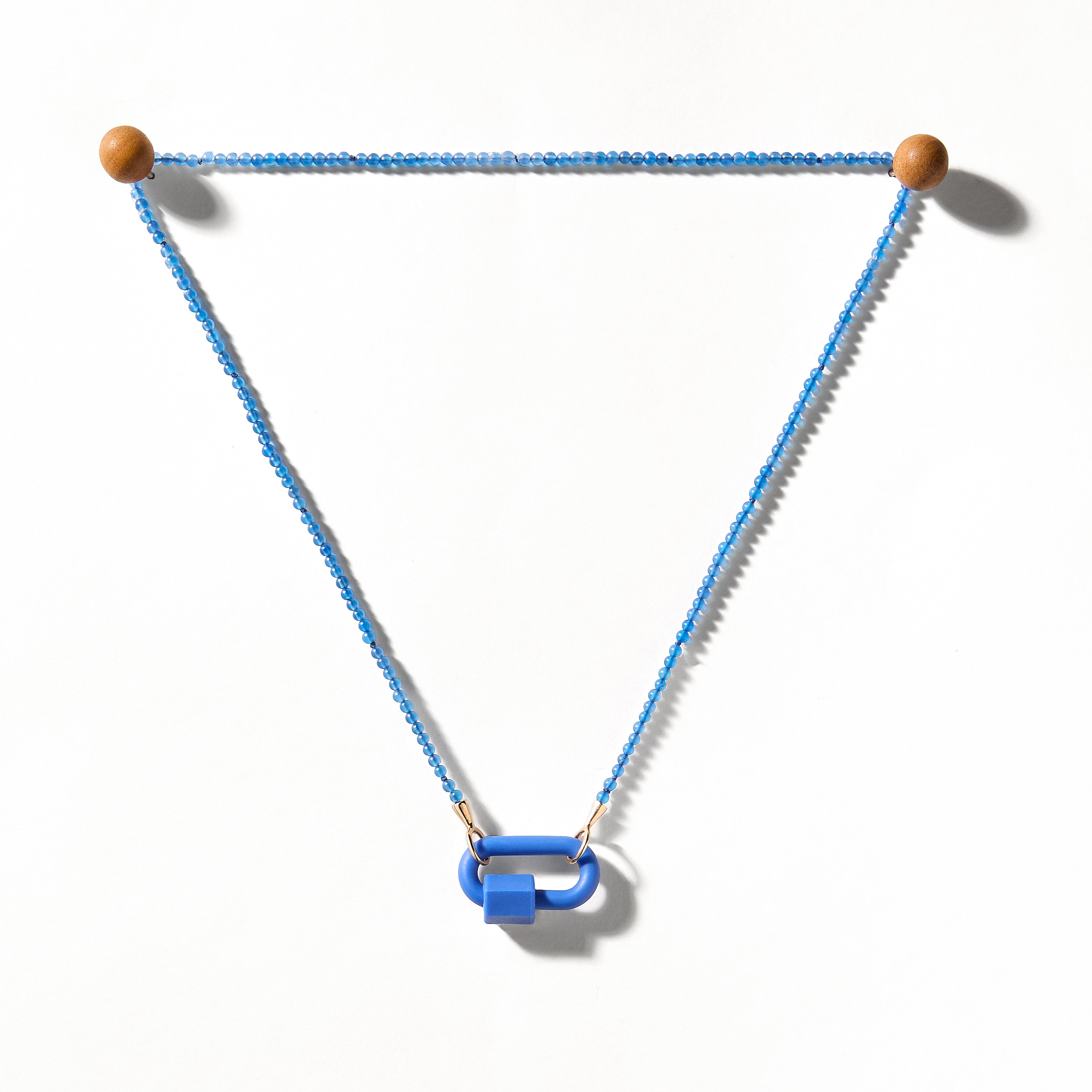 Tone on Stone Rubber Lock Necklace