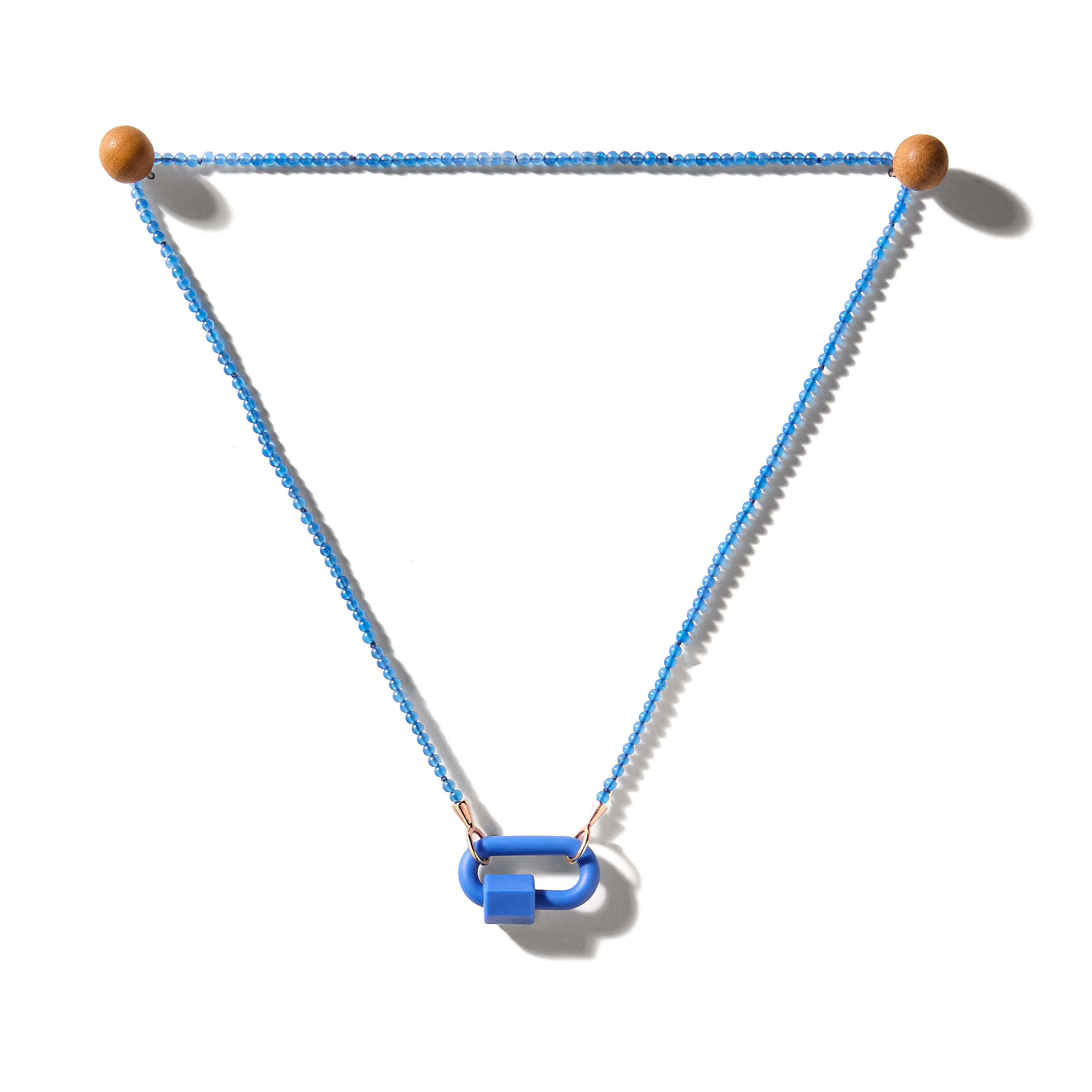 Tone on Stone Rubber Lock Necklace