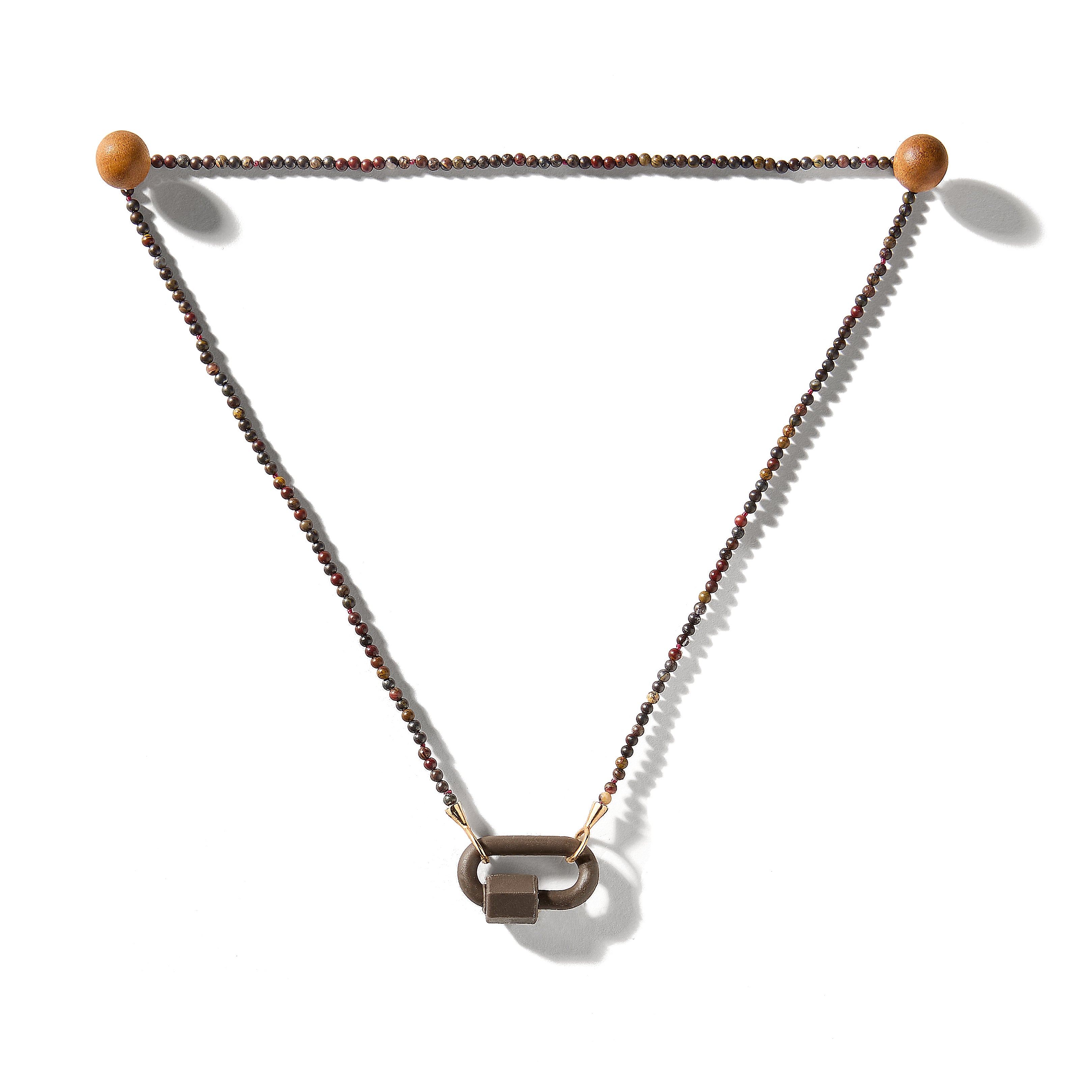 Tone on Stone Rubber Lock Necklace