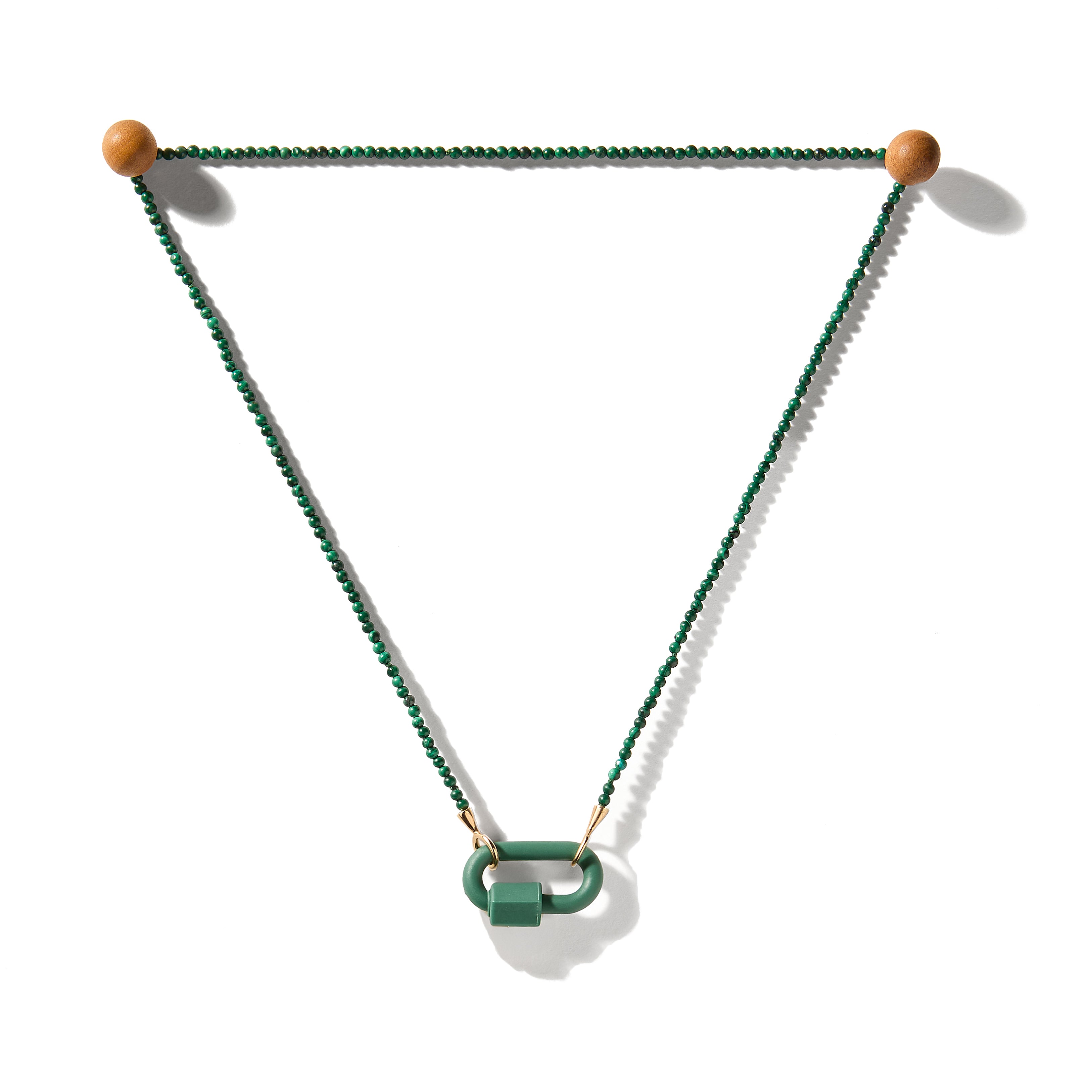 Tone on Stone Rubber Lock Necklace