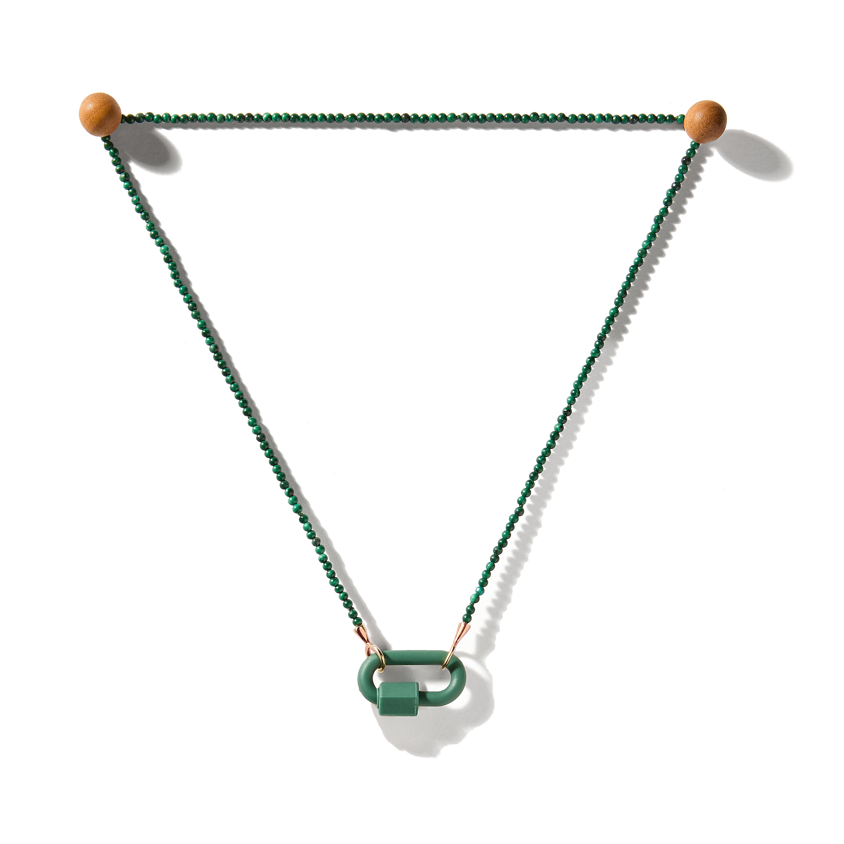 Tone on Stone Rubber Lock Necklace