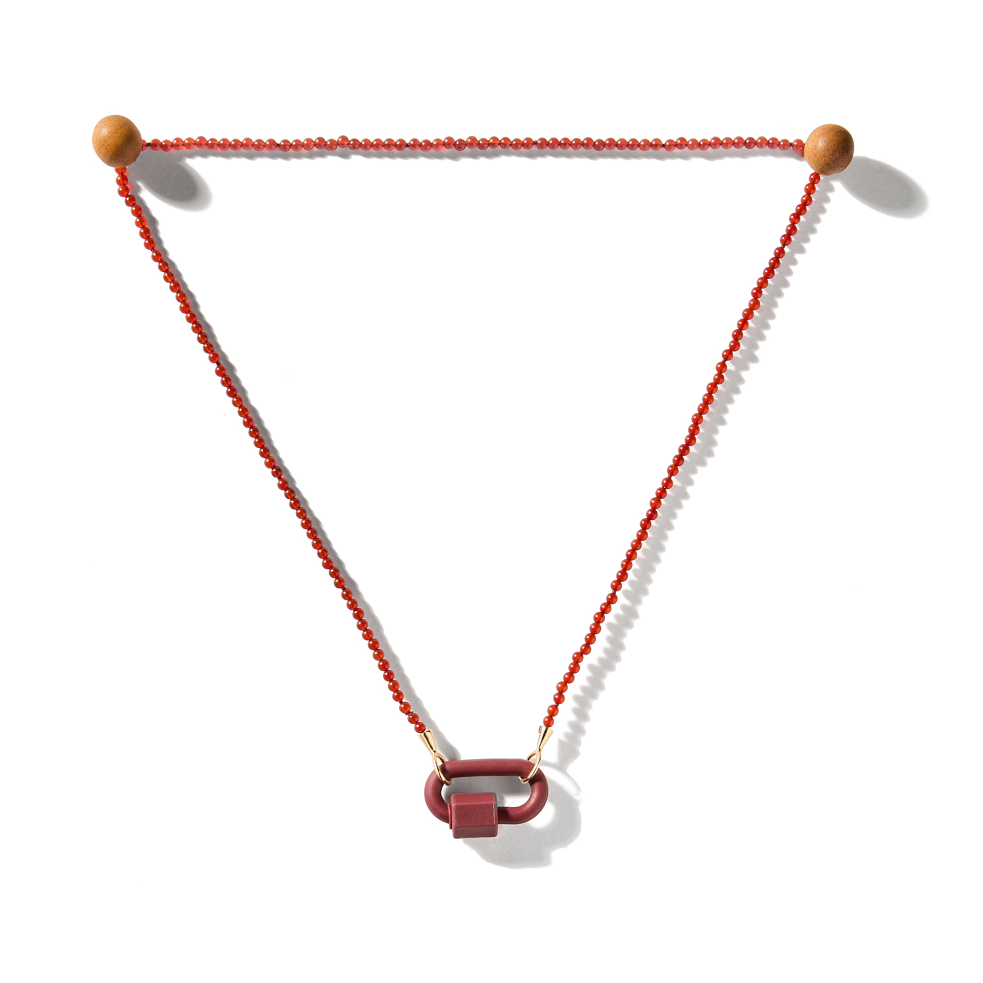 Tone on Stone Rubber Lock Necklace