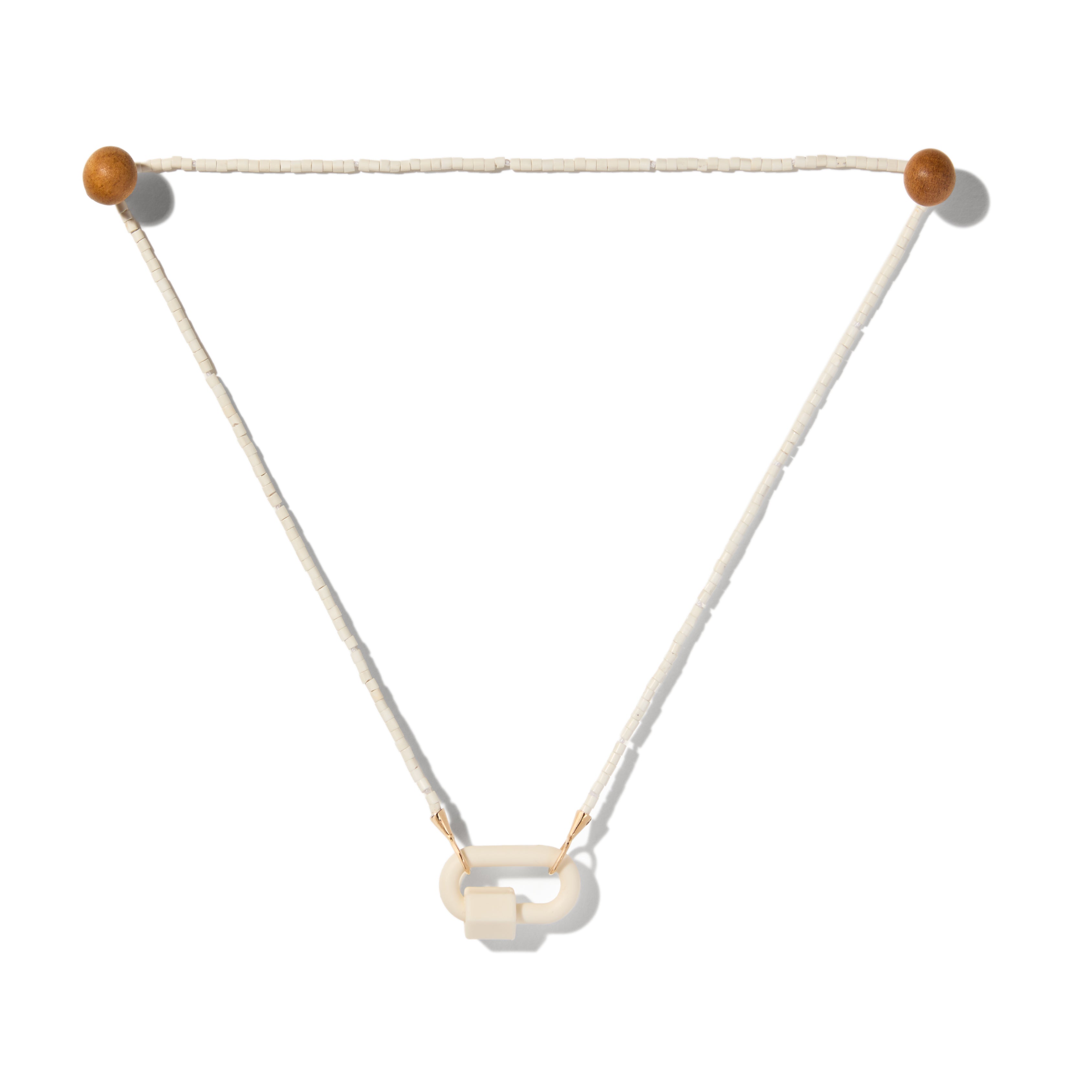 Tone on Stone Rubber Lock Necklace
