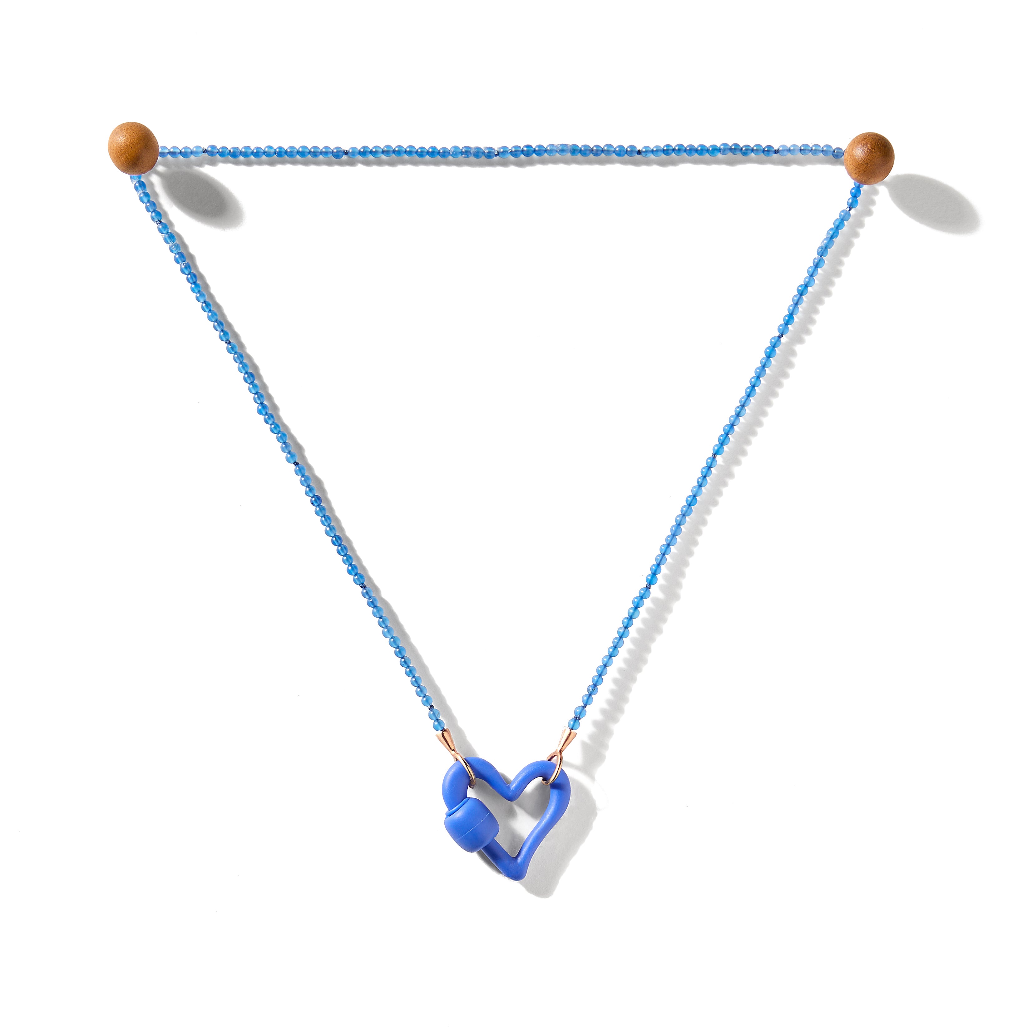 Tone on Stone Rubber Heartlock Necklace