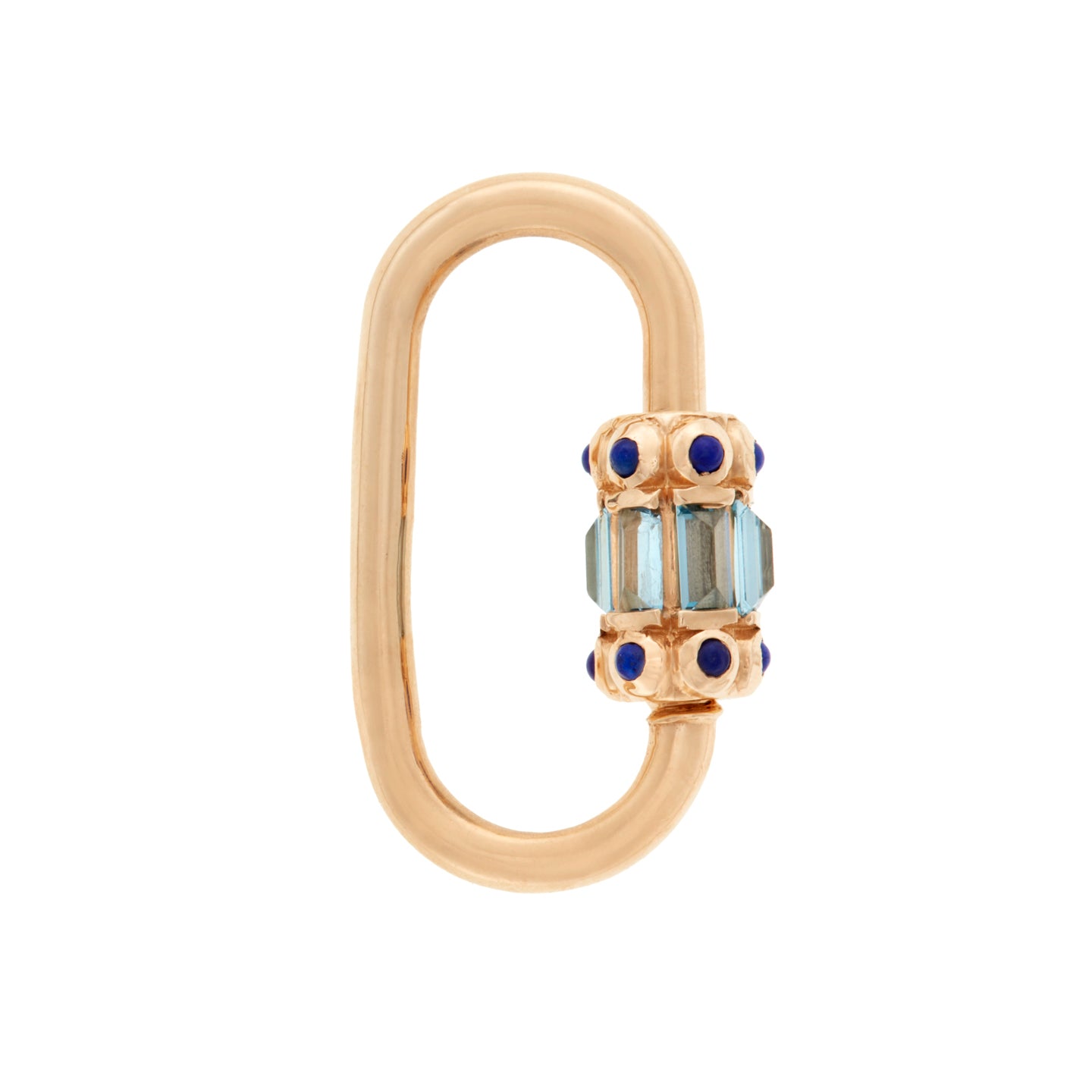 Hatshepsut Lock with Aquamarine and Lapis