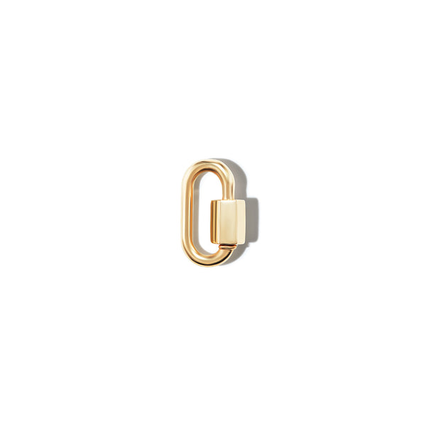 Marla Aaron マーラアーロン Baby Lock ベイビーロック14k Babylock - 14k Solid Carabiner Gold Lock Charm | Marla Aaron