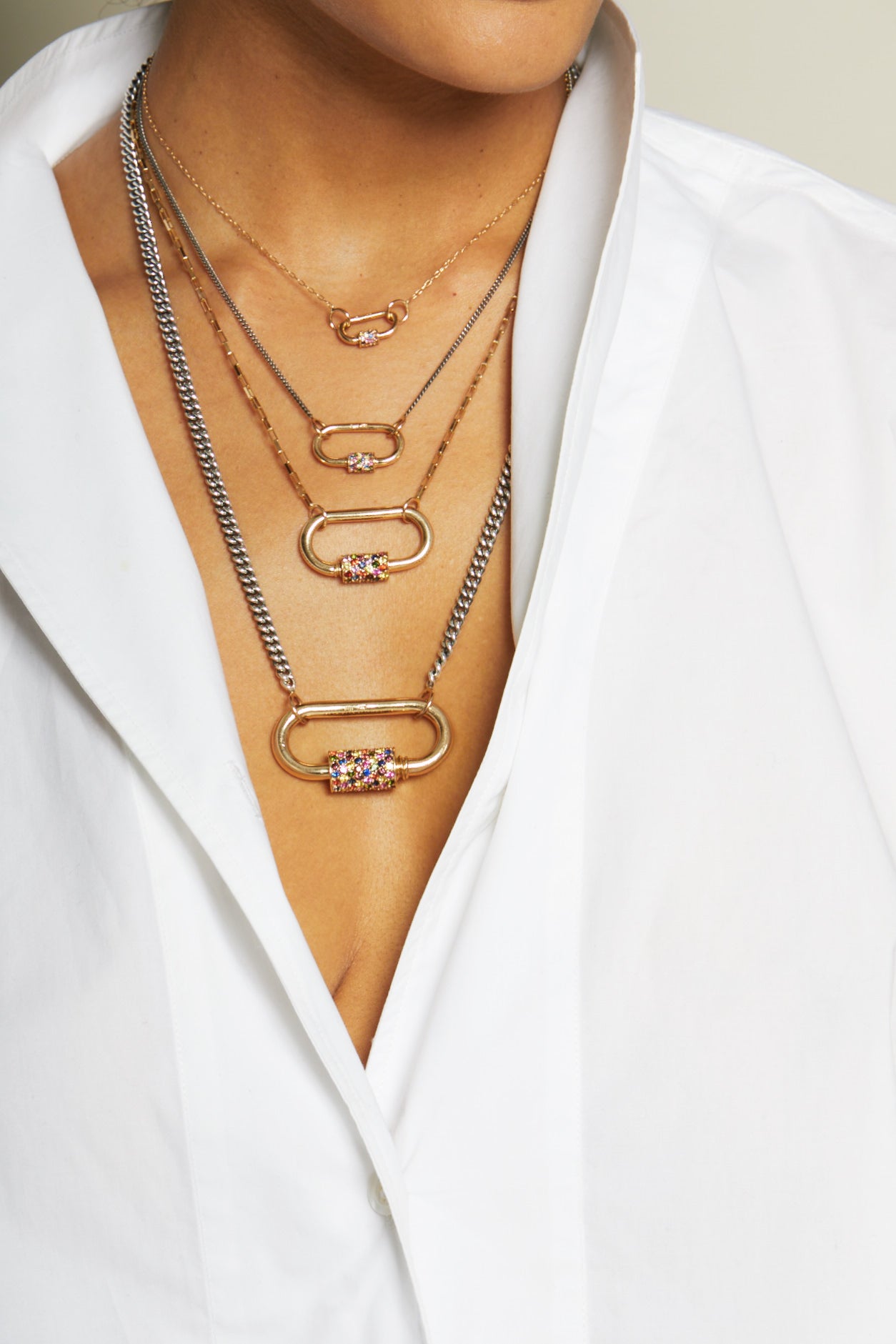 Marla aaron shop lock necklace