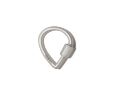 Thick small silver drop charm with closed clasp