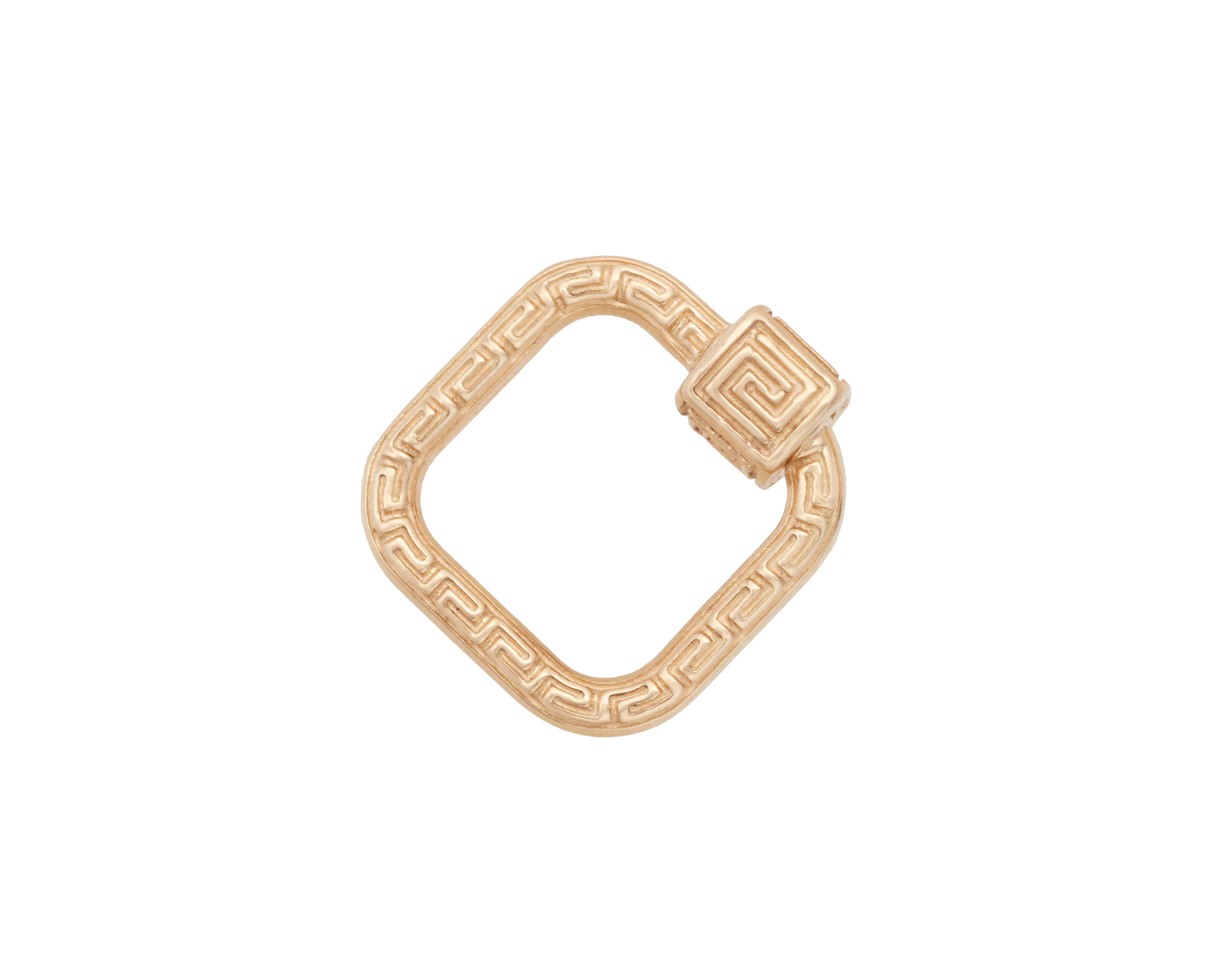 Yellow gold Marla Aaron meander lock with closed clasp