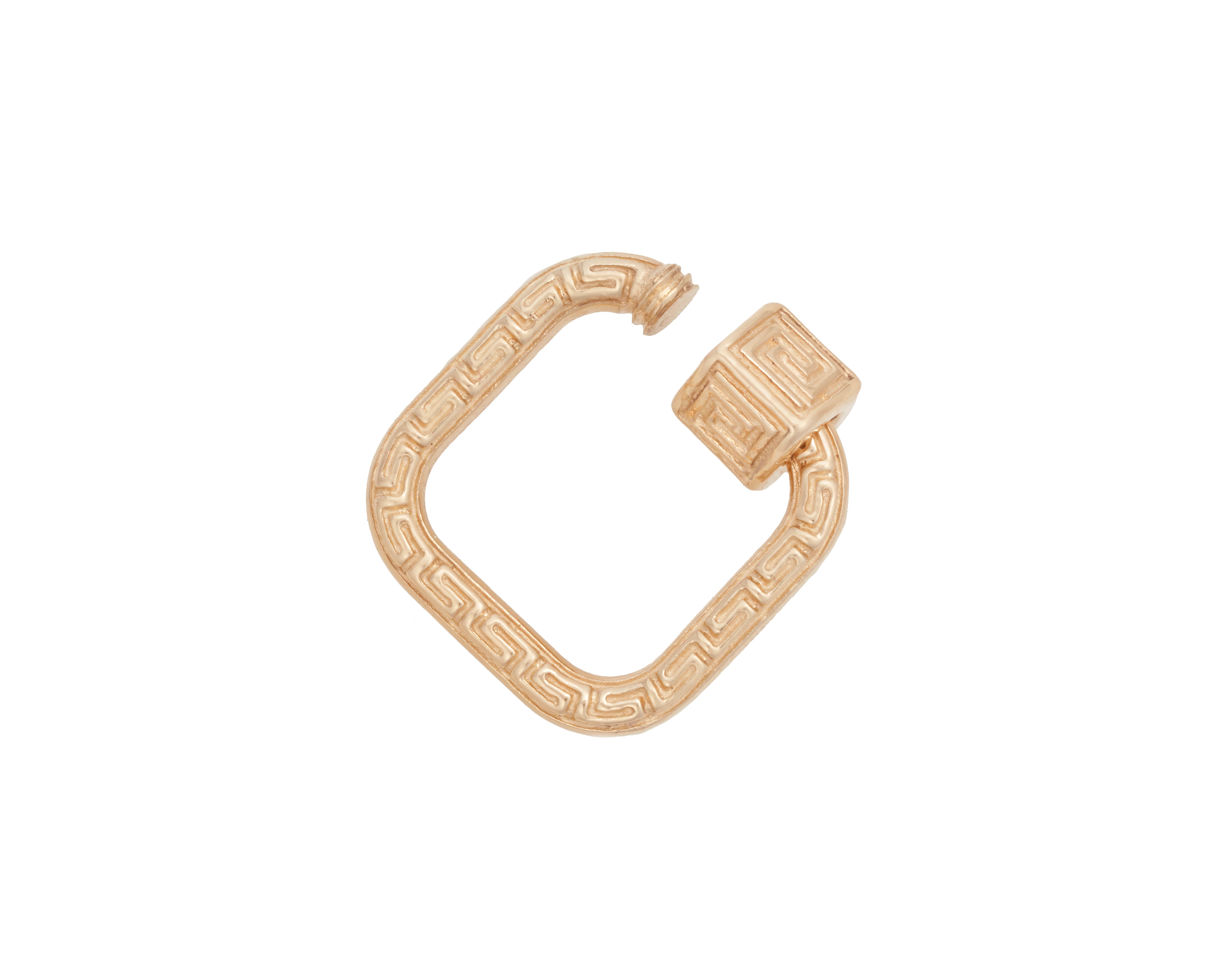 Yellow gold Marla Aaron meander lock with open clasp
