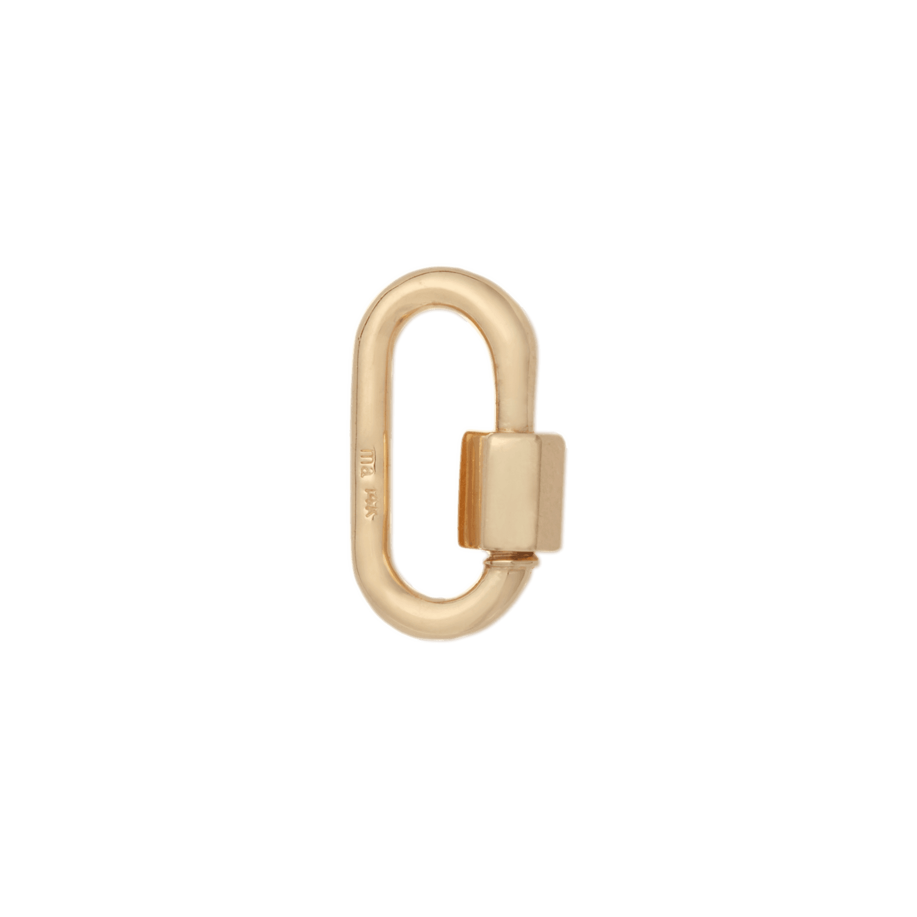 Yellow gold small gold lock with closed clasp