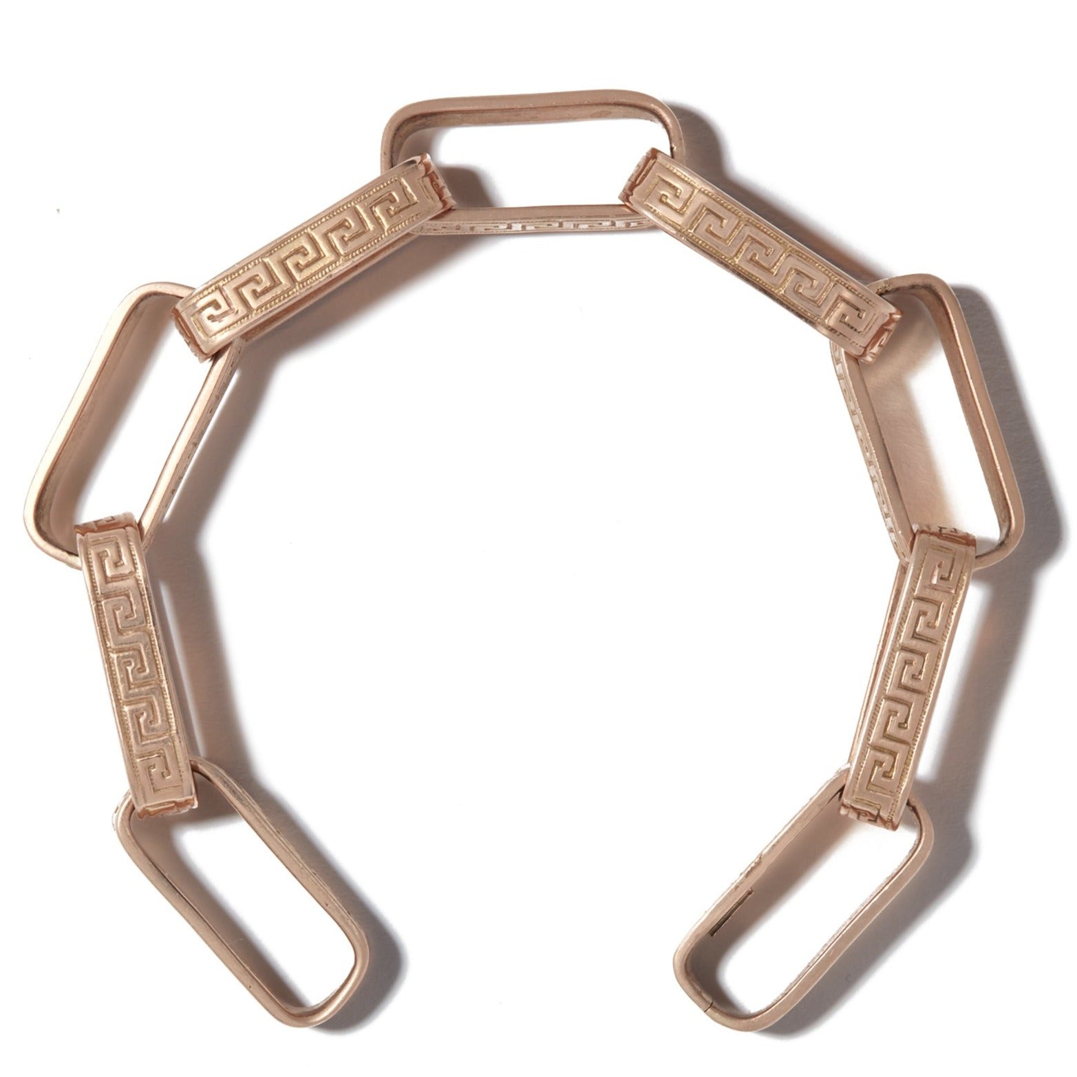Greek Key Bracelet Chain in Gold