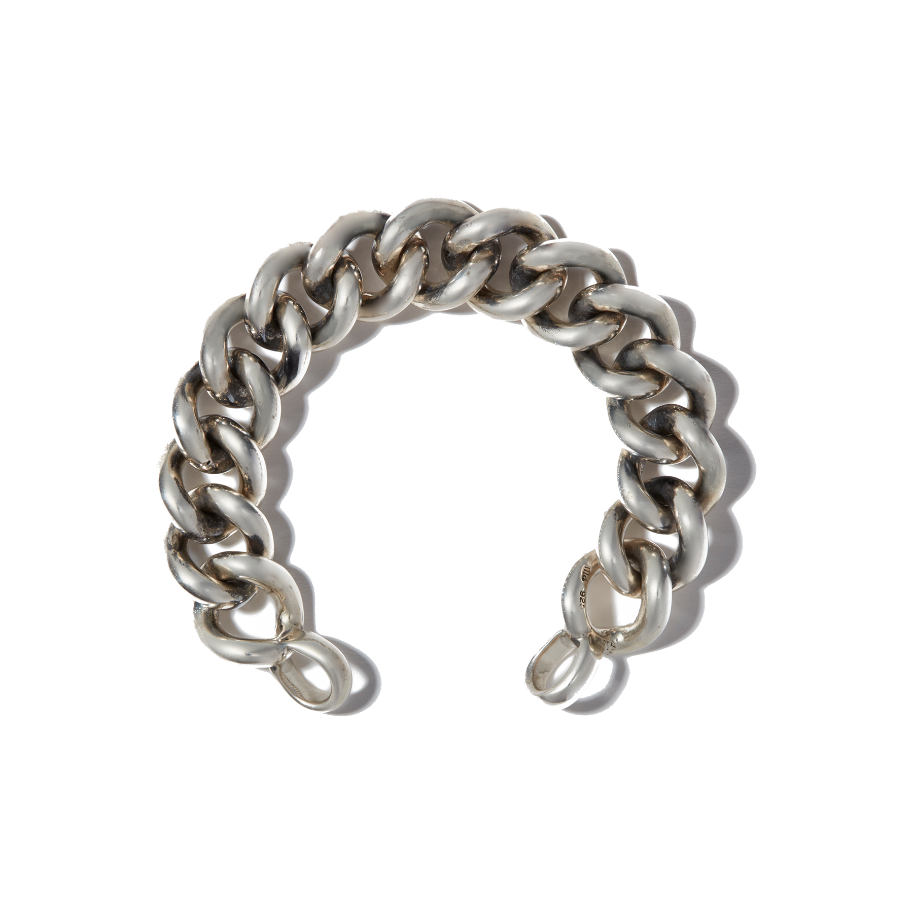 Silver chunky curb bracelet