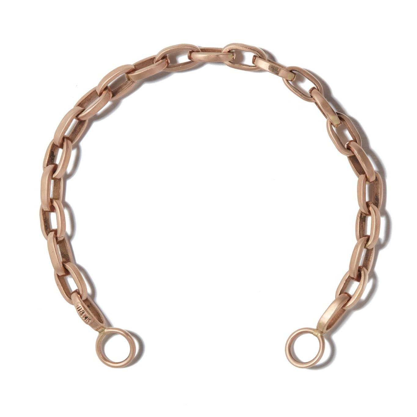 Handmade Biker Chain Bracelet in Gold