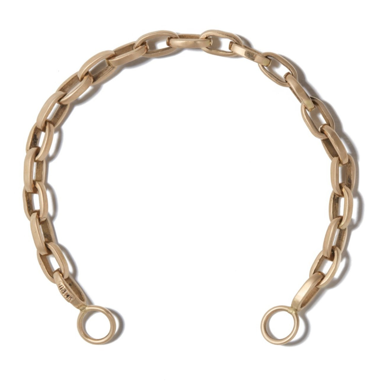 Handmade Biker Chain Bracelet in Gold