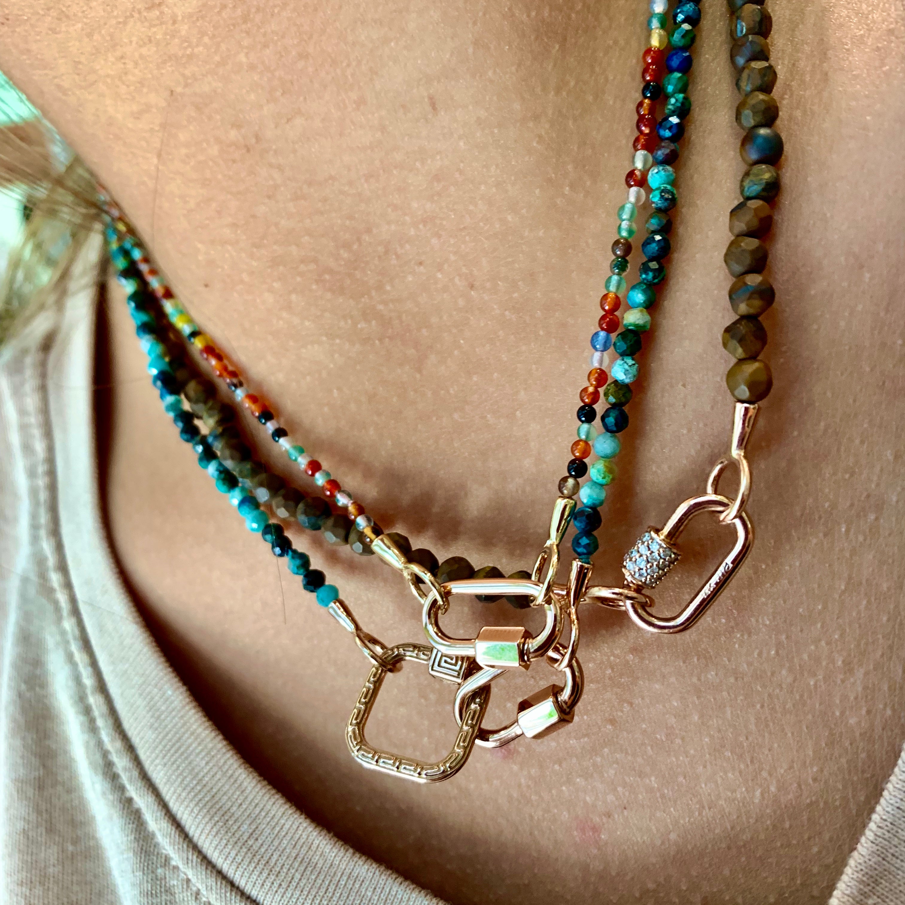 Beaded Lapis Necklace - Medium Size - Jessica Winzelberg
