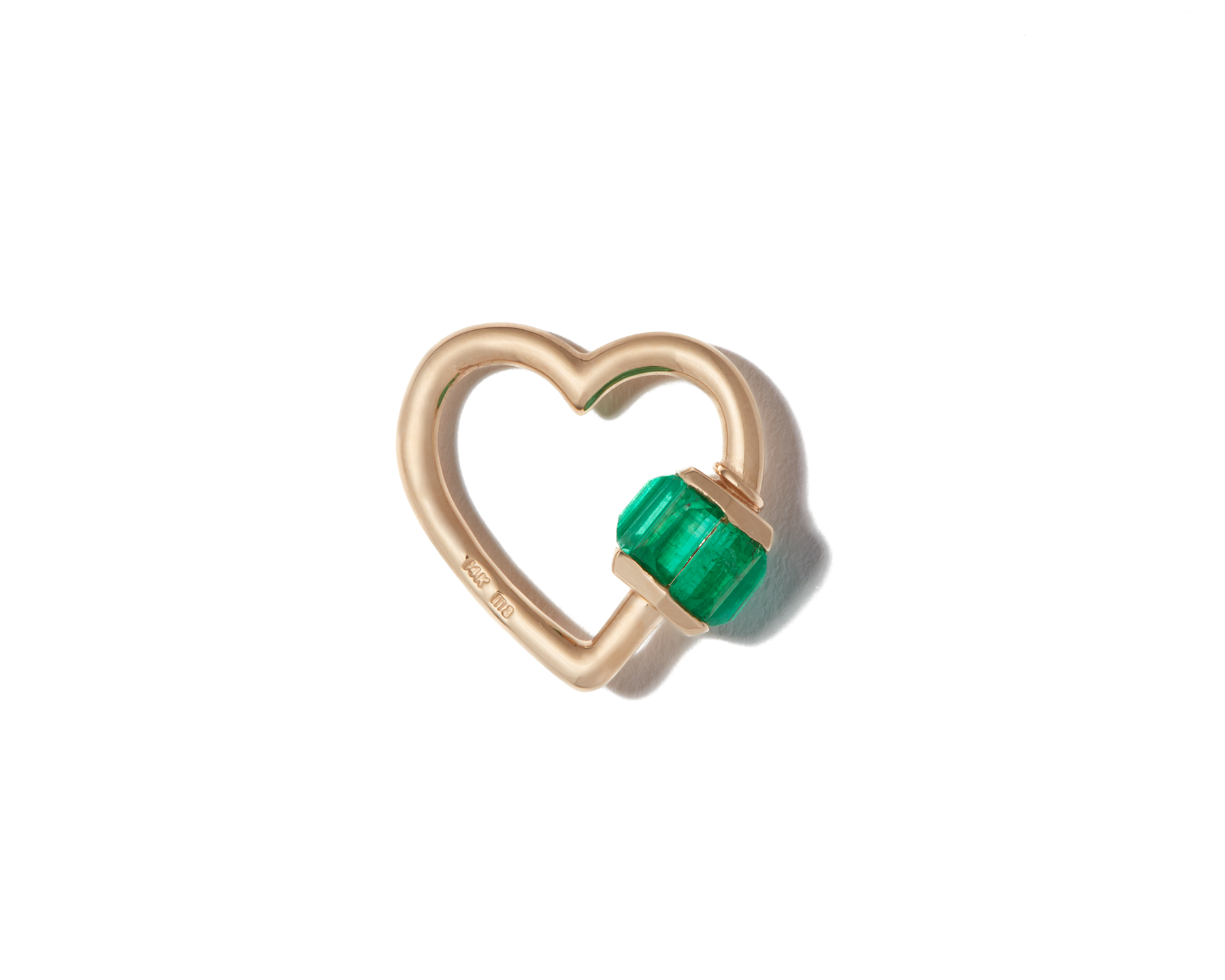 Total Baguette Baby Heartlock with Emeralds
