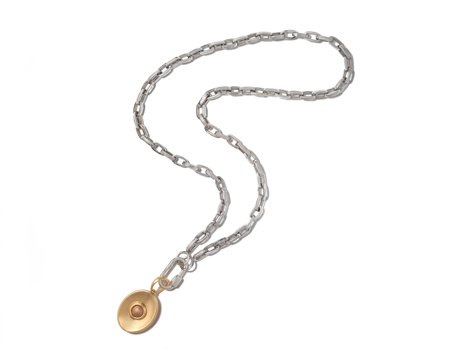 Original Gold & Silver Carabiner Necklaces Aaron Marla Lock 
