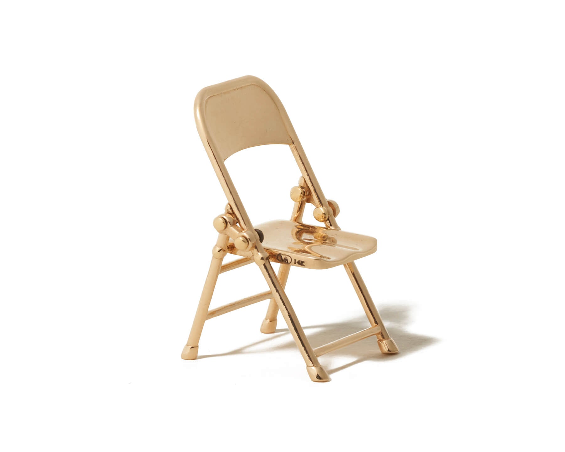 14K Two-Tone Gold High Chair With Baby top Charm Pendant