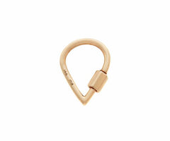 Rose gold teardrop charm with closed clasp