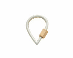 Rose gold and silver droplock with closed clasp