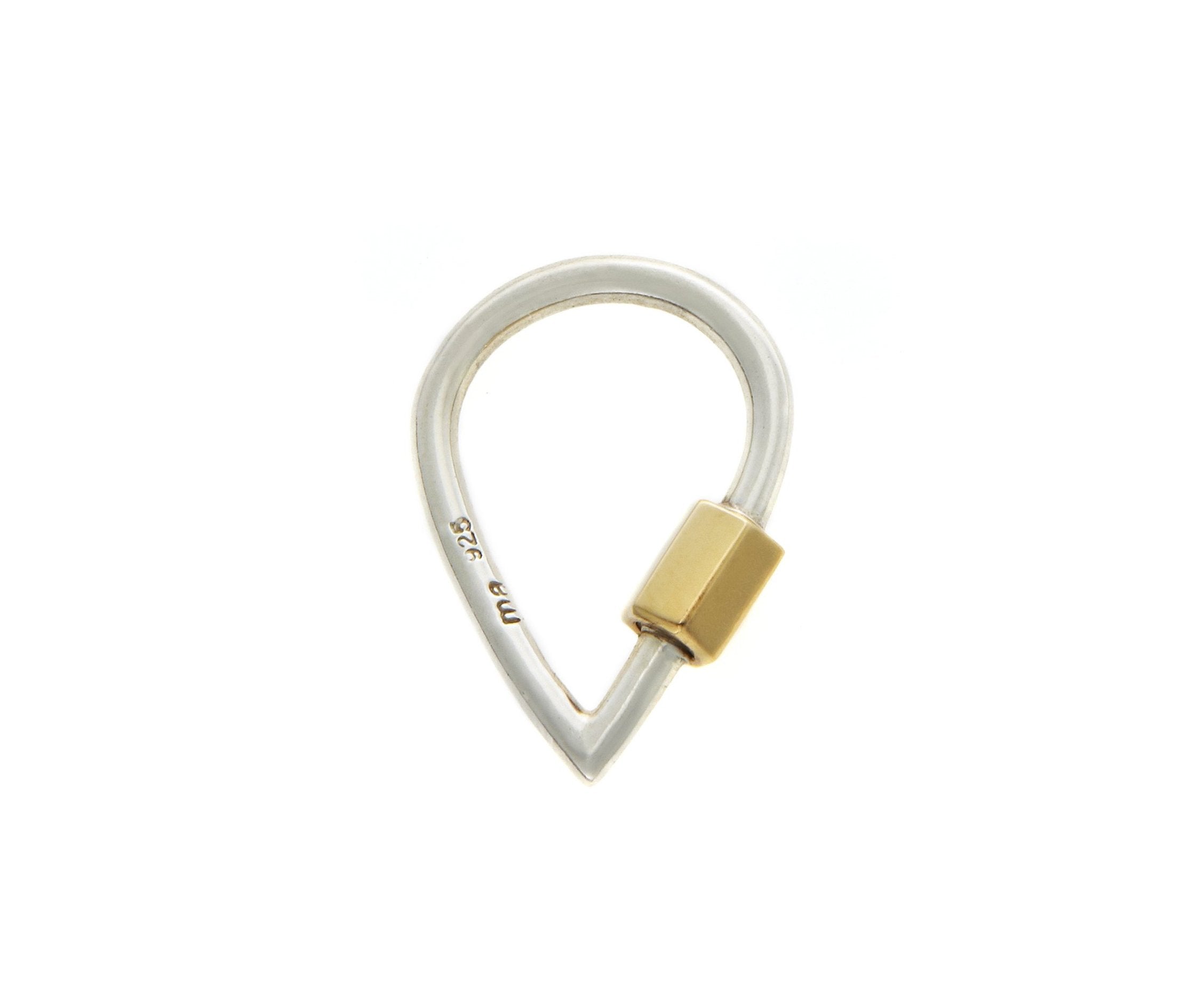 Yellow gold and silver droplock with closed clasp