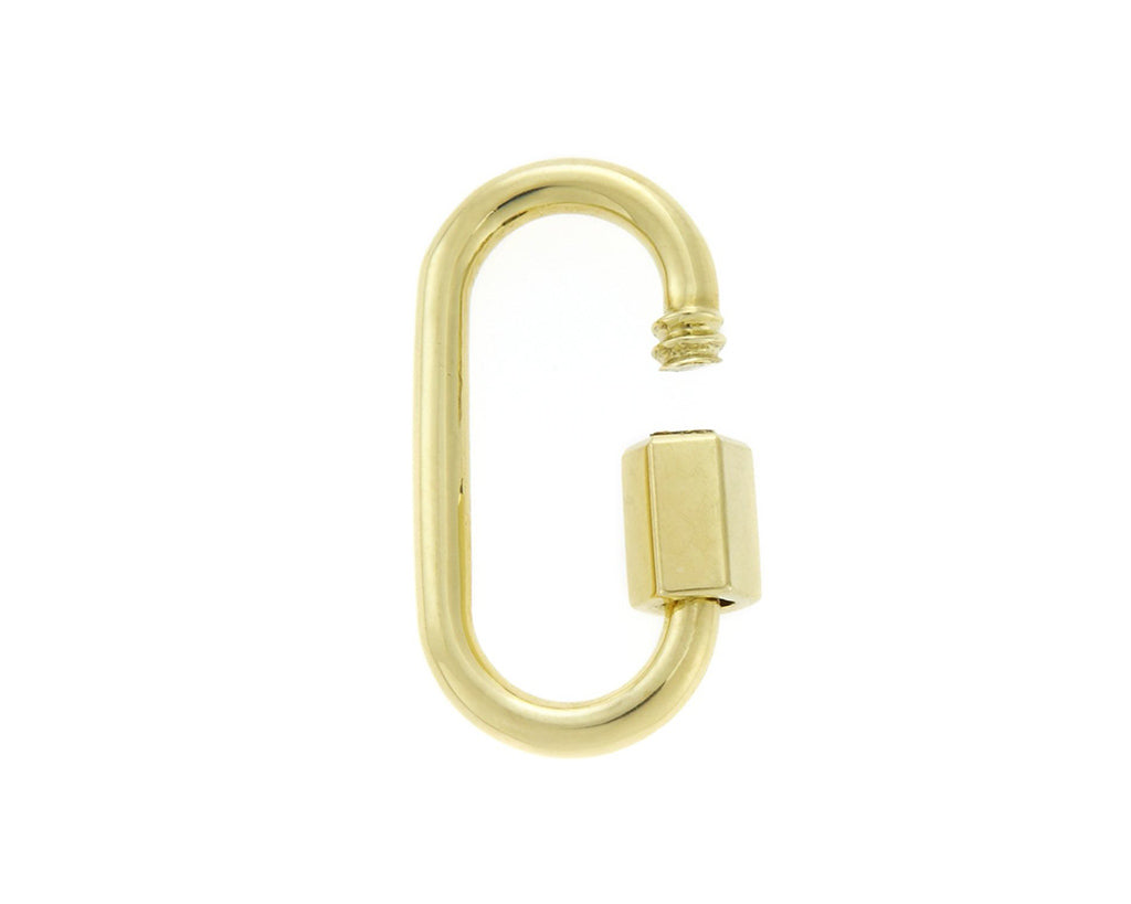 Green gold medium lock with open clasp