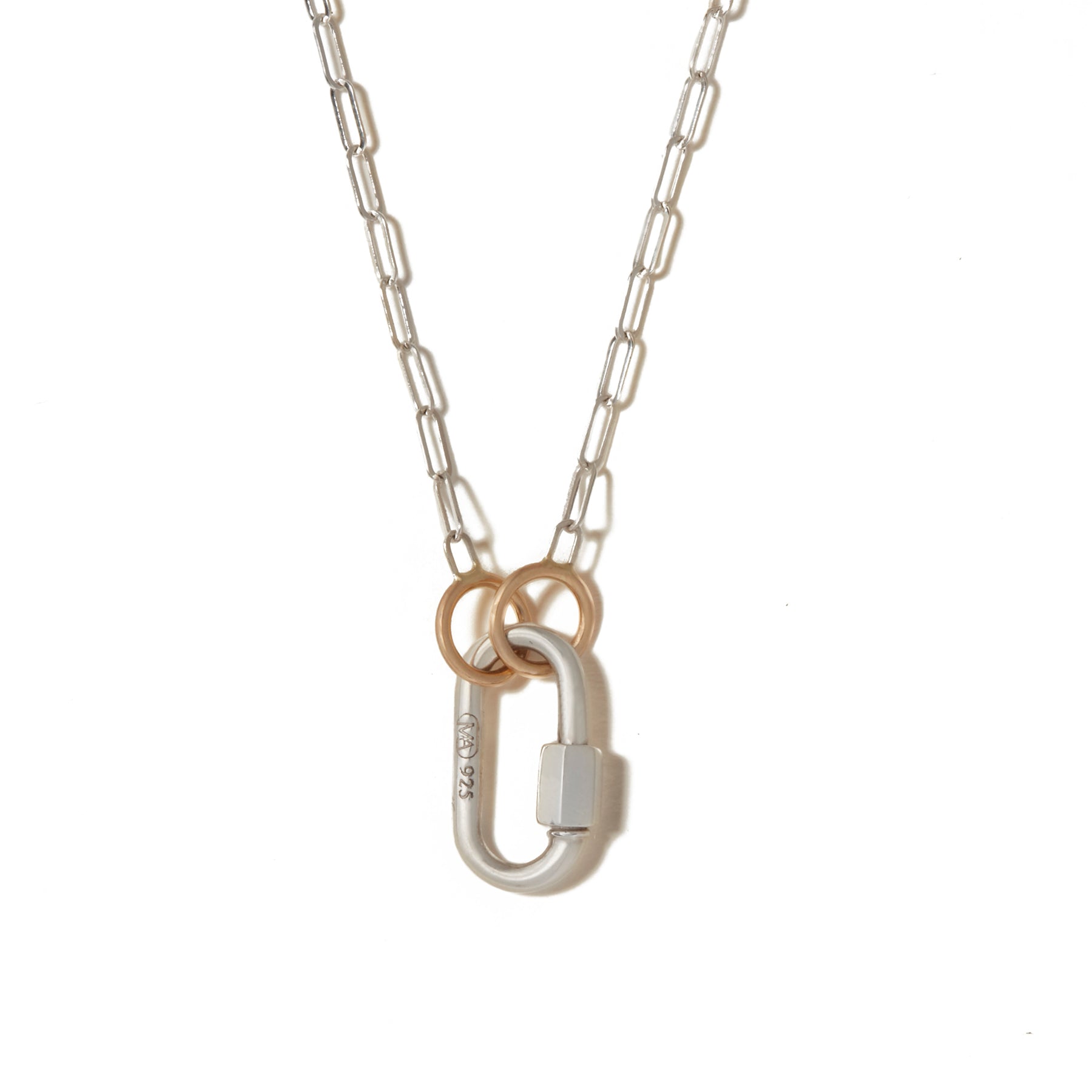 Marla Aaron Rose Gold Baby Lock Necklace