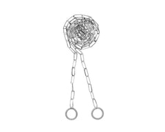 Square Link Chain in Silver Necklace