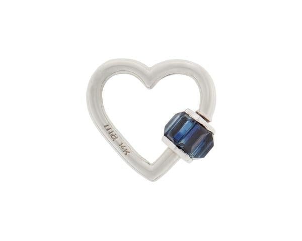 Total Baguette Baby Heartlock with Blue Sapphire