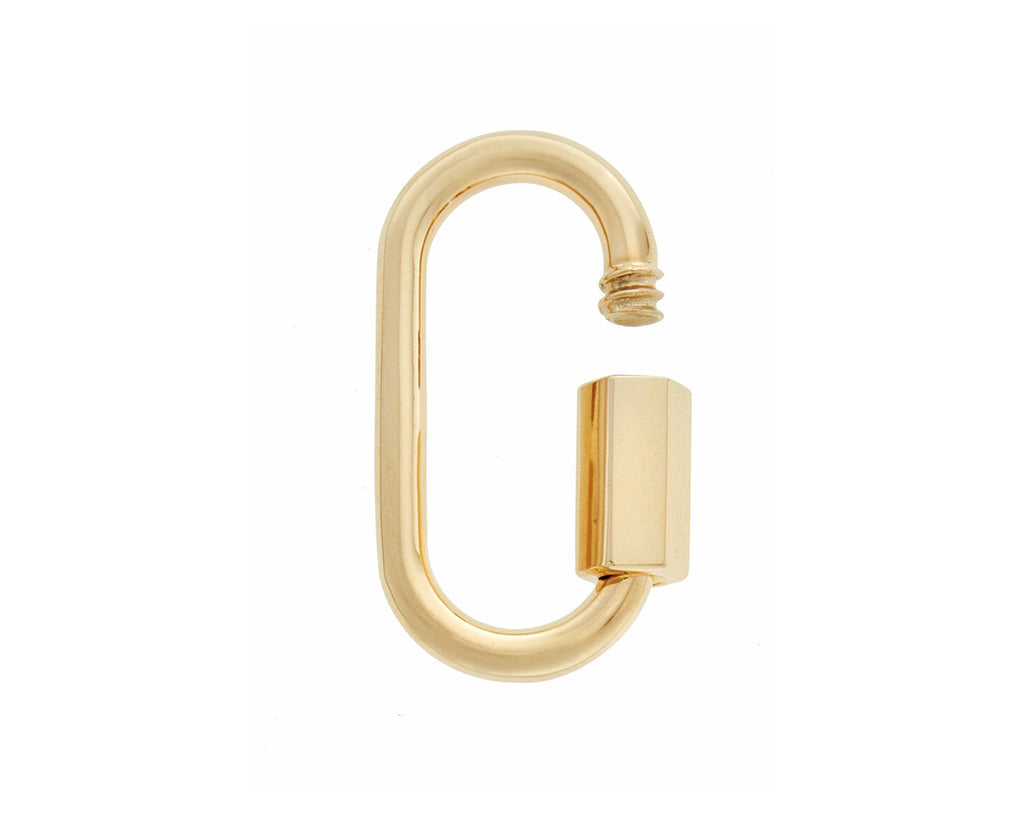 Yellow gold Marla Aaron medium lock with open clasp