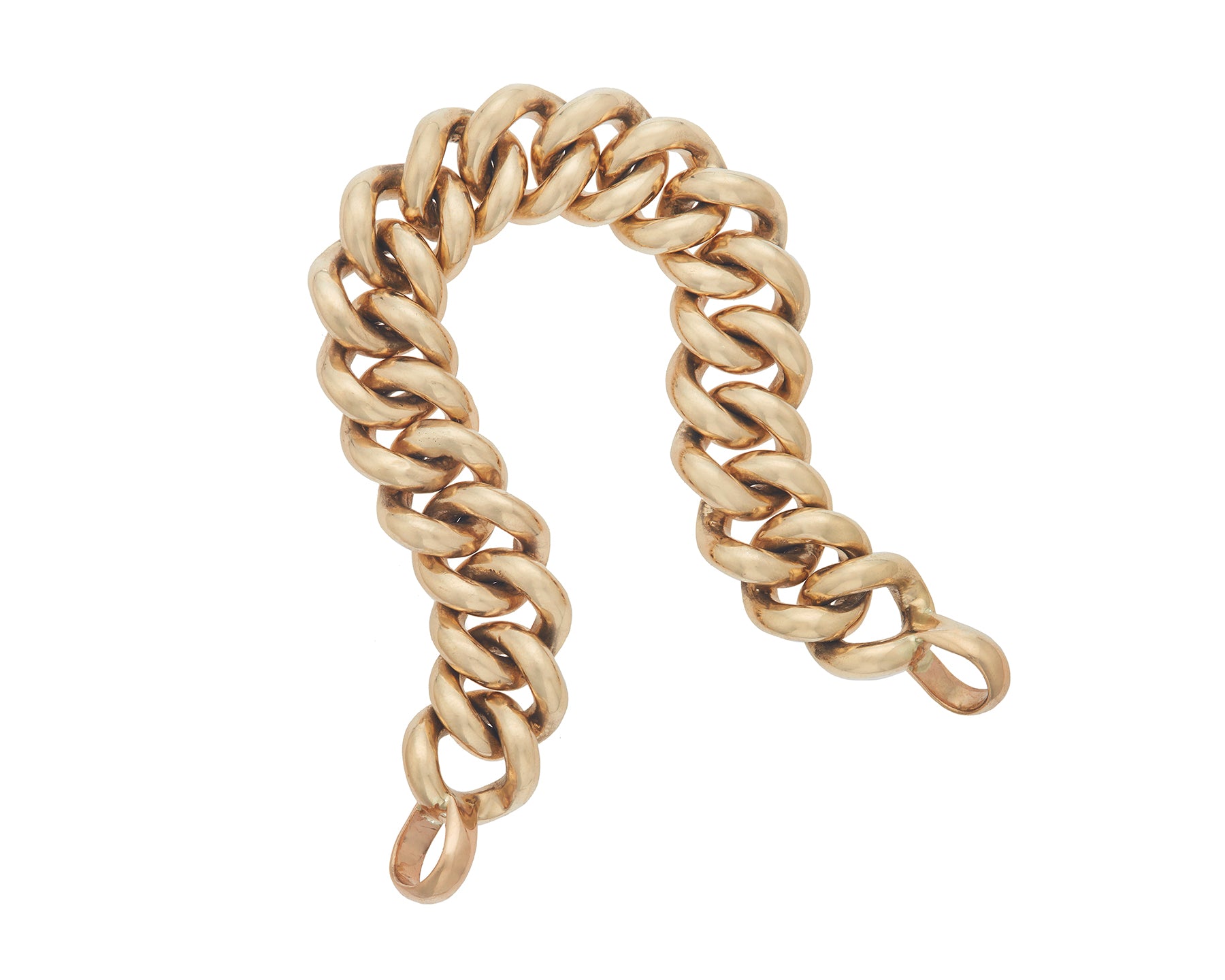 Mega Curb Chain in Gold Bracelet